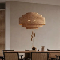 Lampe Suspendue en Fibres Naturelles Bohème