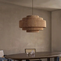 Lampe Suspendue en Fibres Naturelles Bohème