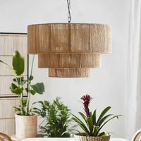 Lampe Suspendue en Fibres Naturelles Tressées