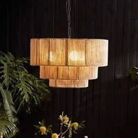 Lampe Suspendue en Fibres Naturelles Tressées