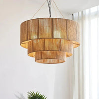 Lampe Suspendue en Fibres Naturelles Tressées