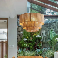 Lampe Suspendue en Fibres Naturelles Tressées