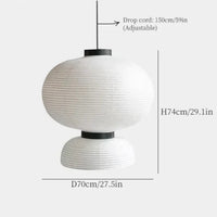 Lampe Suspendue Japonaise en Papier Blanc