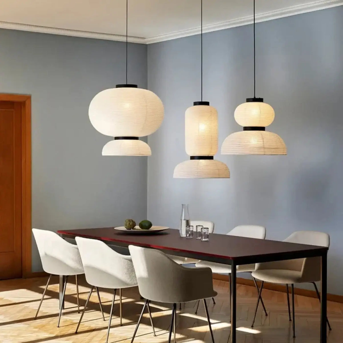 Lampe Suspendue Japonaise en Papier Blanc
