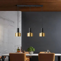 Suspension en Laiton à Plusieurs Lumières