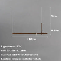 Suspension LED Bois et Acrylique Design