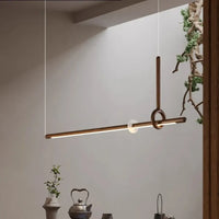 Suspension LED Bois et Acrylique Design