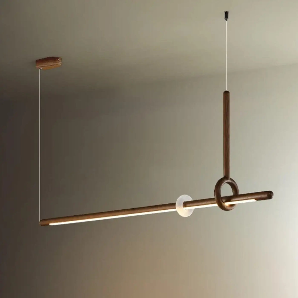 Suspension LED Bois et Acrylique Design