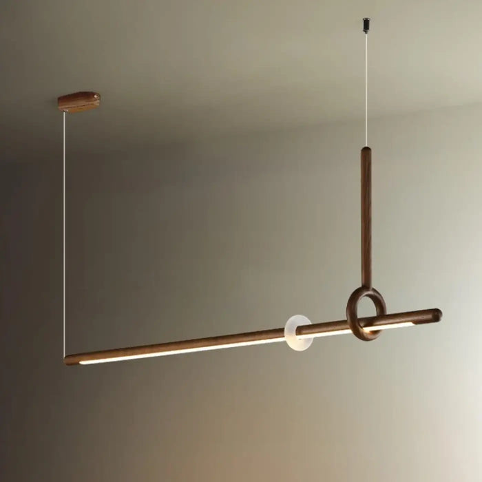Suspension LED Bois et Acrylique Design