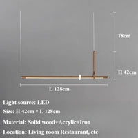 Suspension LED Bois et Acrylique Design