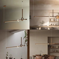 Suspension LED Bois et Acrylique Design