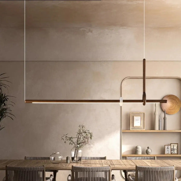 Suspension LED Bois et Acrylique Design