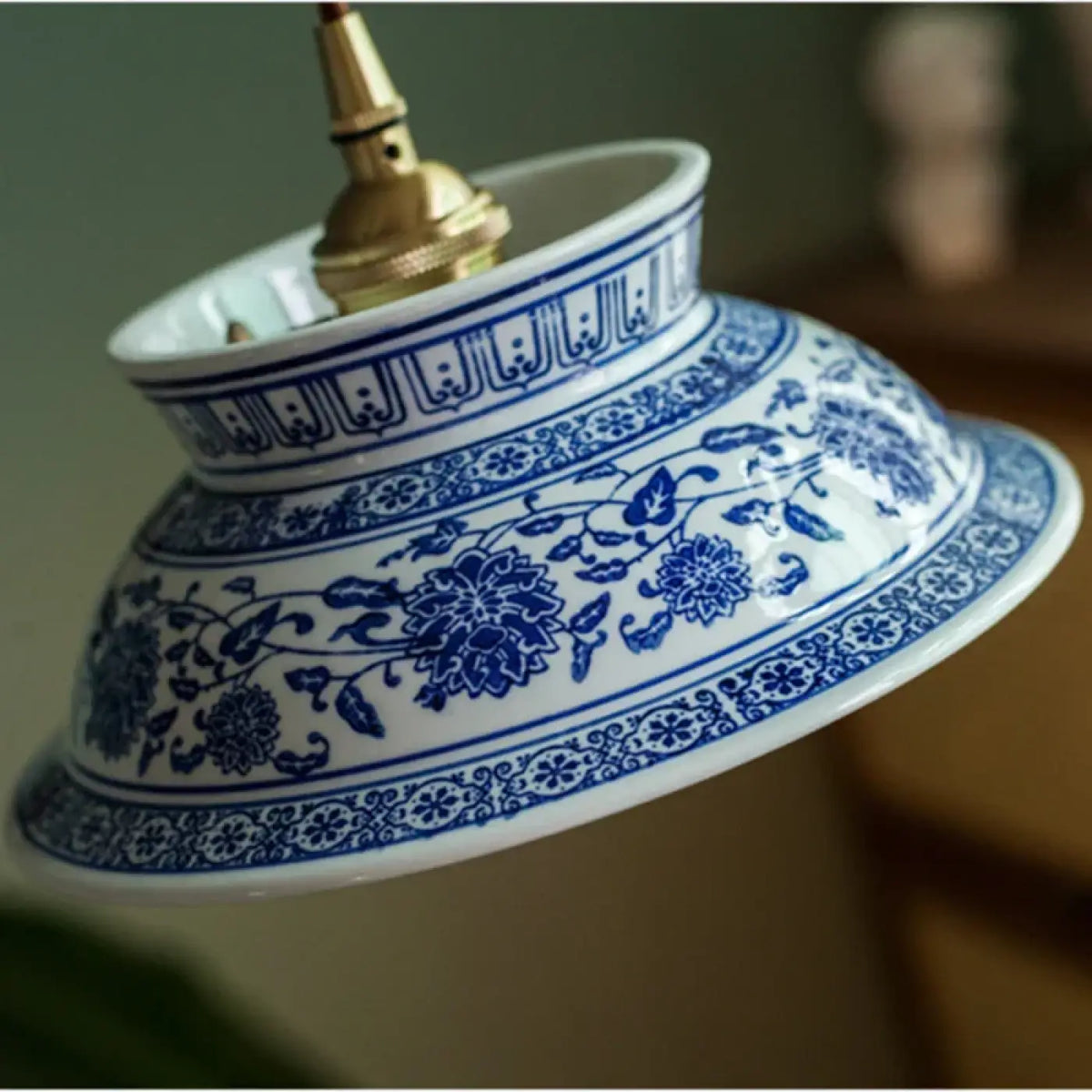 Lampe Suspendue LED en Céramique Vintage