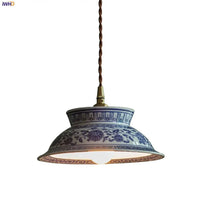 Lampe Suspendue LED en Céramique Vintage