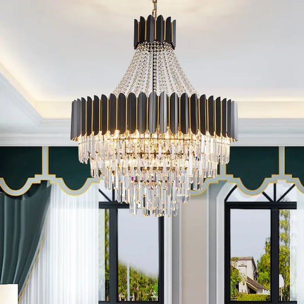 Suspension Cristal Facetté Haute Brillance pour Salon