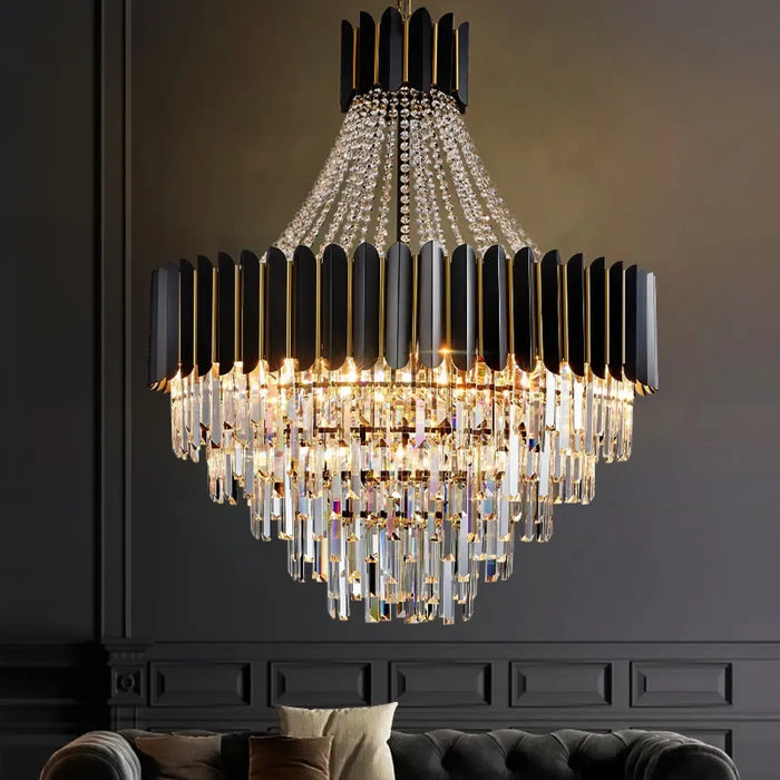 Suspension Cristal Facetté Haute Brillance pour Salon