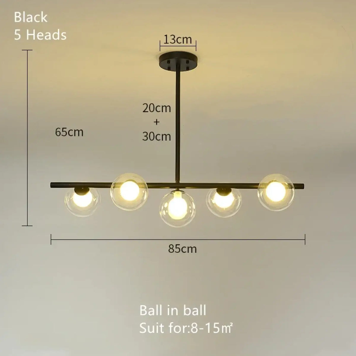 Lampe Suspendue Minimaliste Noire en Verre Opalin