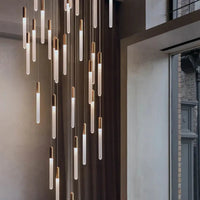Lustre Suspendu à Tubes Verticaux