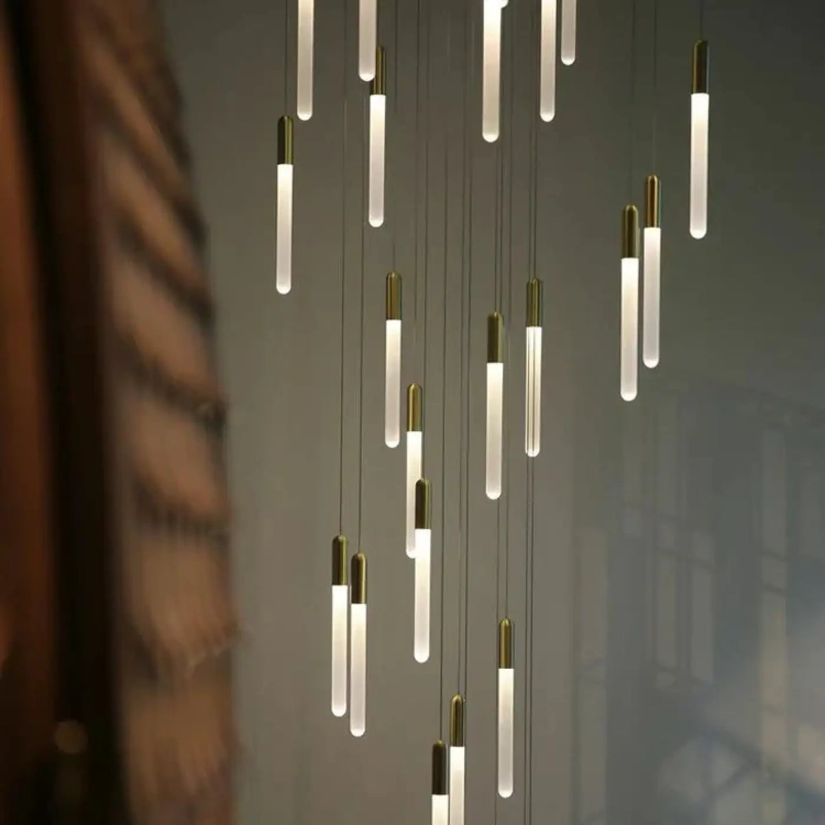 Lustre Suspendu à Tubes Verticaux