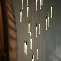 Lustre Suspendu à Tubes Verticaux