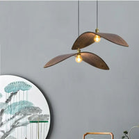 Lampe Suspendue en Bois Forme Aile