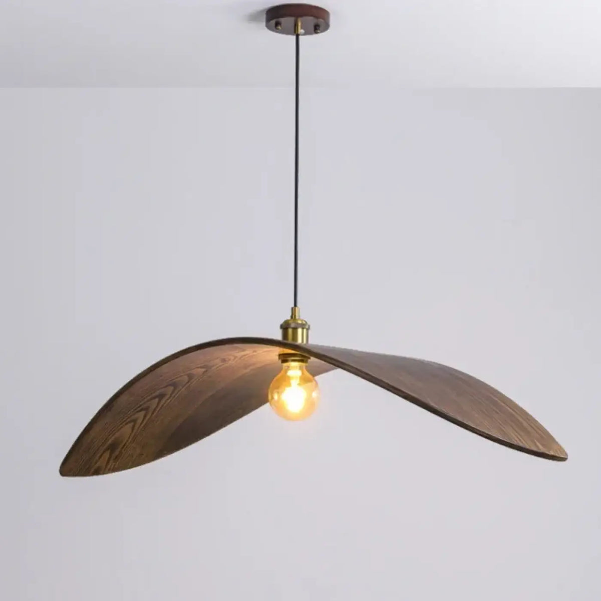 Lampe Suspendue en Bois Forme Aile