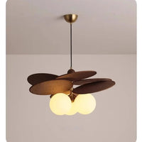 Lampe Suspendue Moderne en Bois et Métal