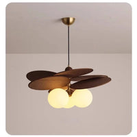 Lampe Suspendue Moderne en Bois et Métal