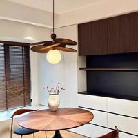Lampe Suspendue Moderne en Bois et Métal