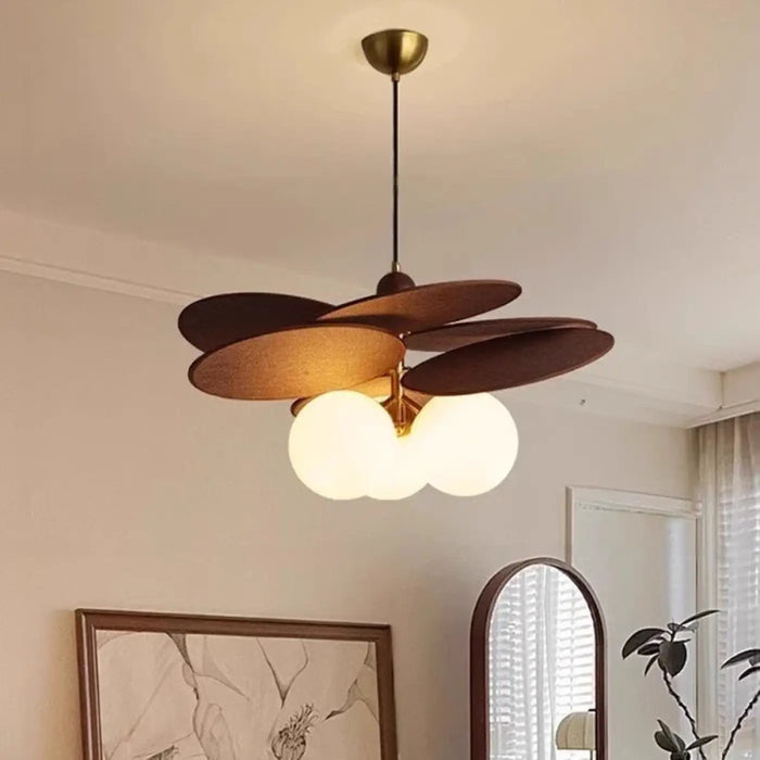 Lampe Suspendue Moderne en Bois et Métal