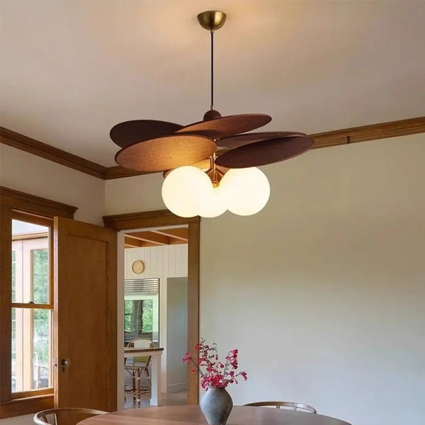 Lampe Suspendue Moderne en Bois et Métal