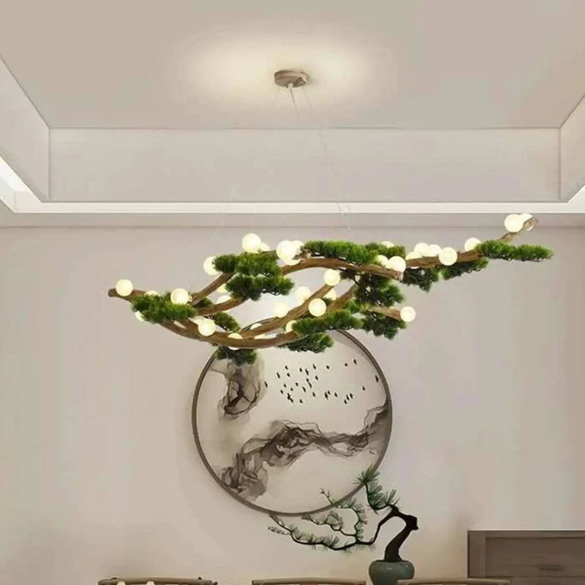 Lampe Suspendue Bonsaï Lumineux pour Salon
