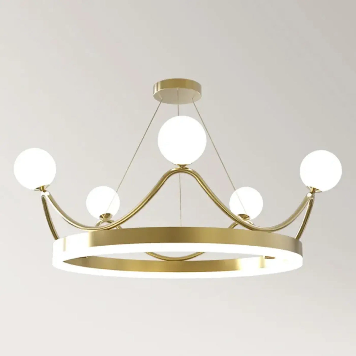 Lampe Suspendue Grappe de Boules Dorées