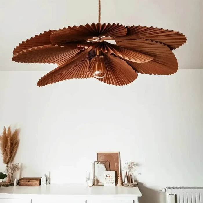 Lampe Suspendue Fleur à Pétales Plissés