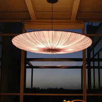 Lampe Suspendue Plissée Style Fleur