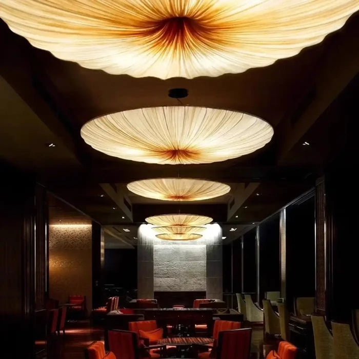 Lampe Suspendue Plissée Style Fleur