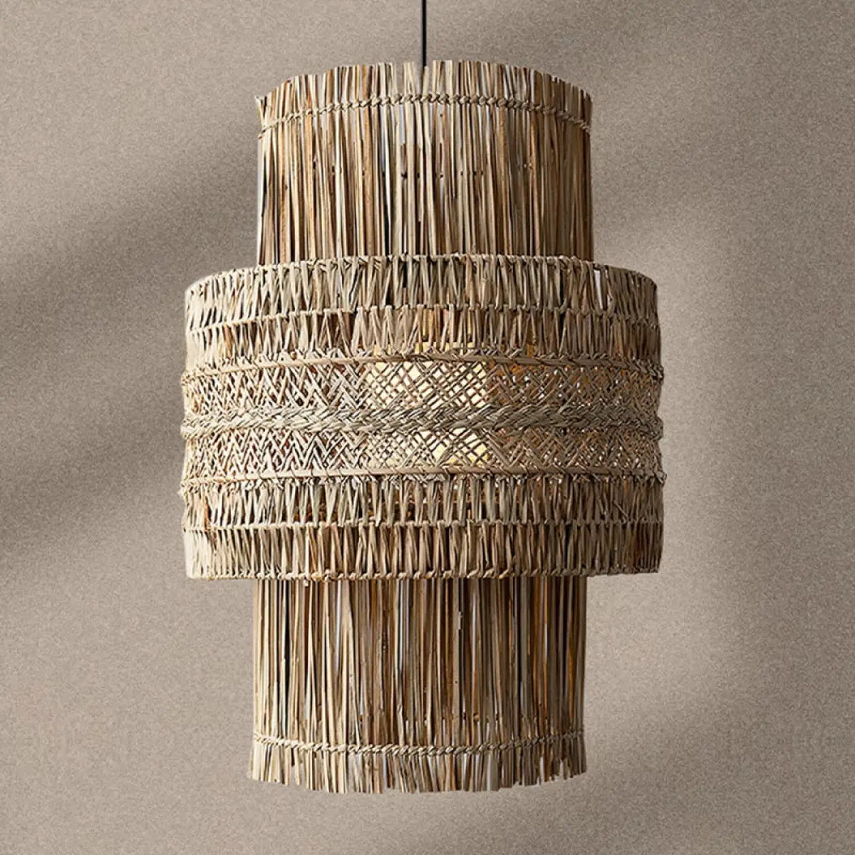 Lampe Suspendue en Osier Style Asiatique