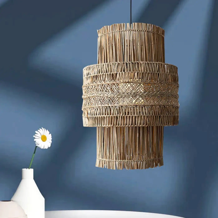 Lampe Suspendue en Osier Style Asiatique