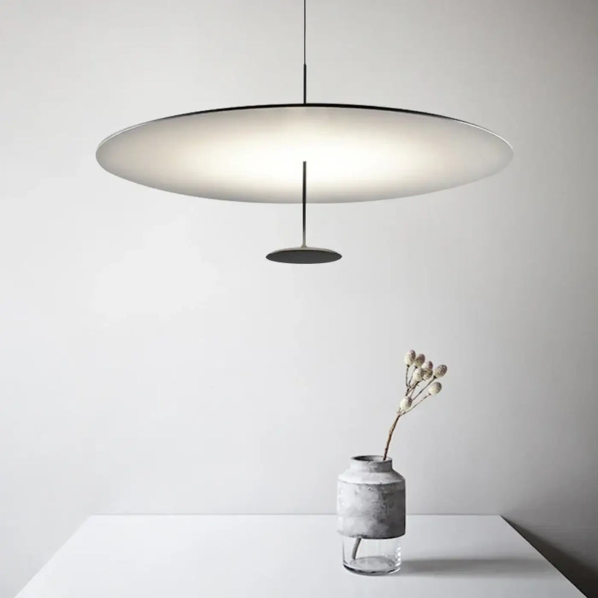 Lampe Suspendue Cercle Flottant LED pour Salon