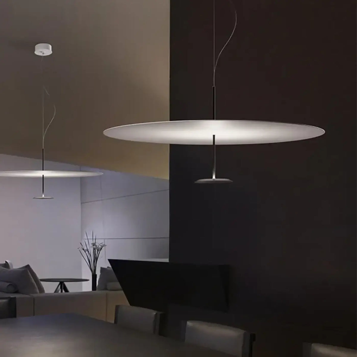 Lampe Suspendue Cercle Flottant LED pour Salon