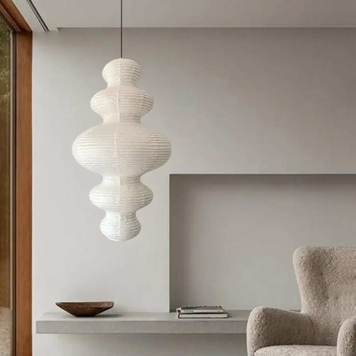Lampe Suspendue en Papier Design Moderne