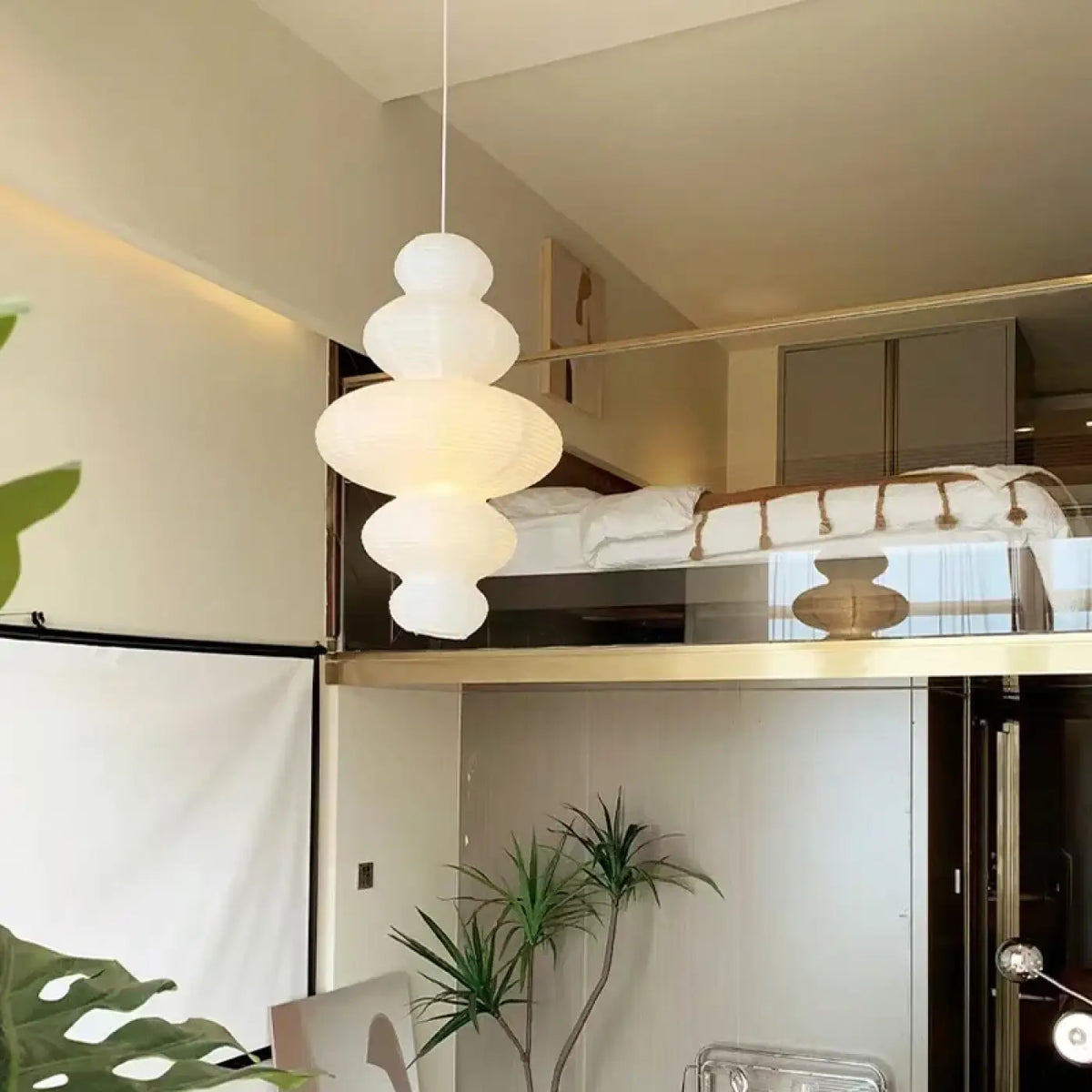 Lampe Suspendue en Papier Design Moderne