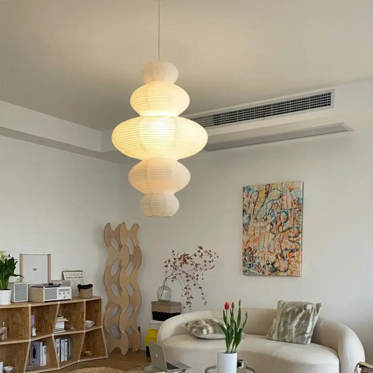 Lampe Suspendue en Papier Design Moderne