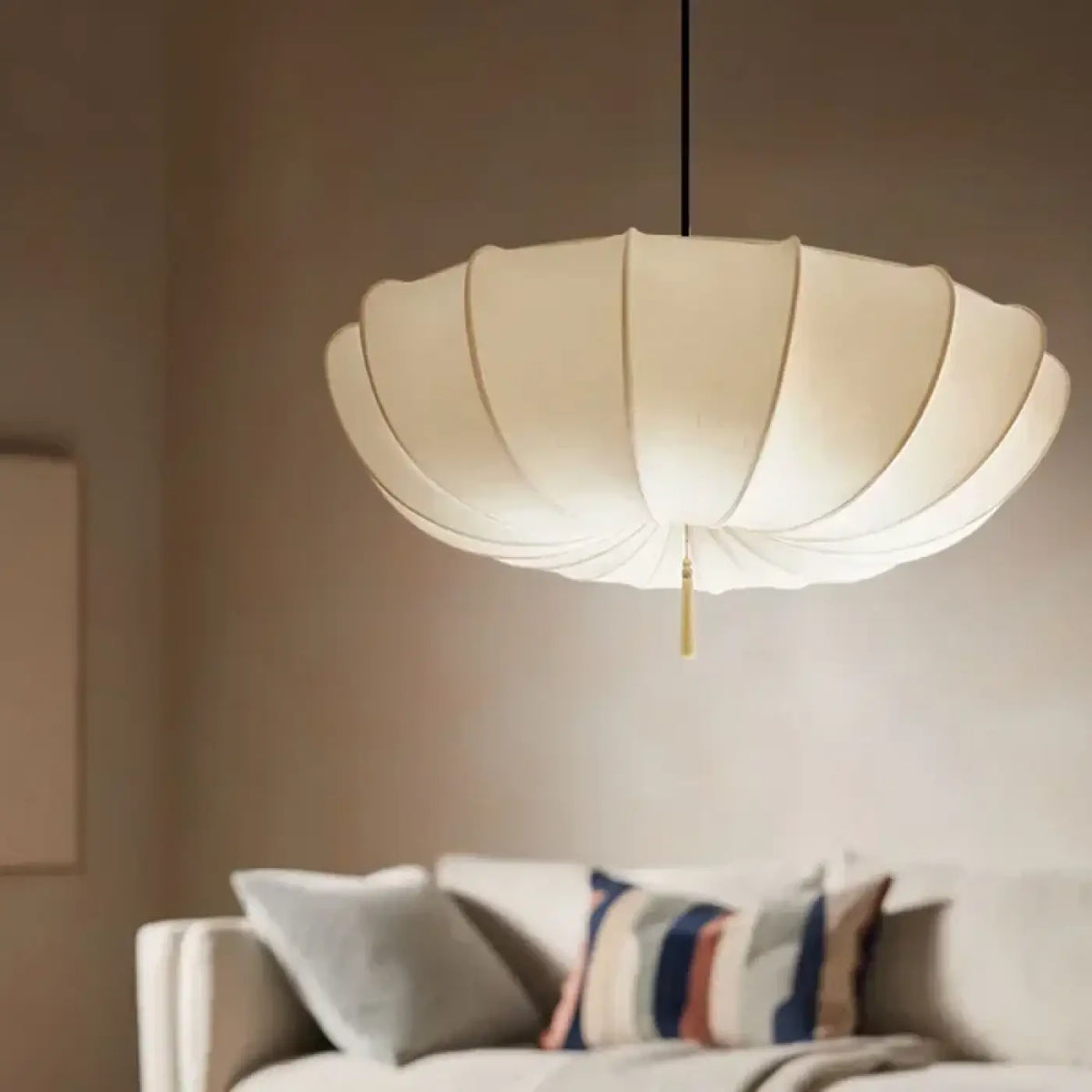 Lampe Suspendue Parapluie Blanche et Noir