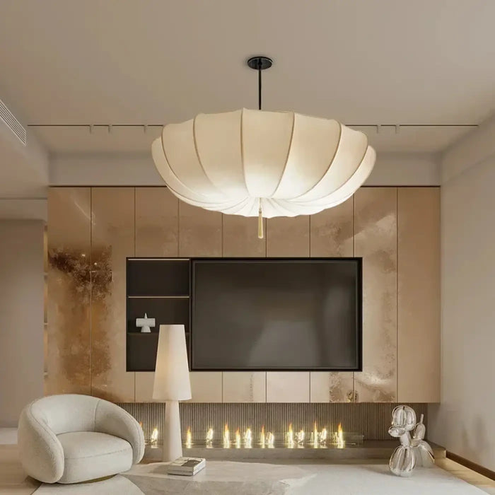 Lampe Suspendue Parapluie Blanche et Noir