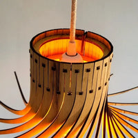 Suspension en bois noire Mila pour intérieur contemporain moderne, vue 16