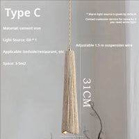 Suspension Ciment Texturé et Doré