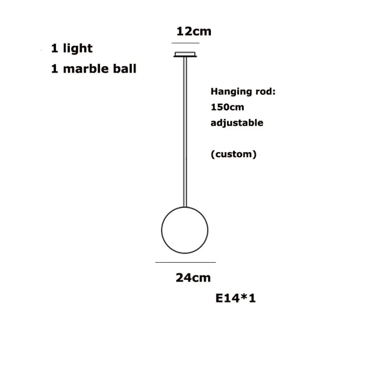 Lampe Suspendue en Albâtre Flottant