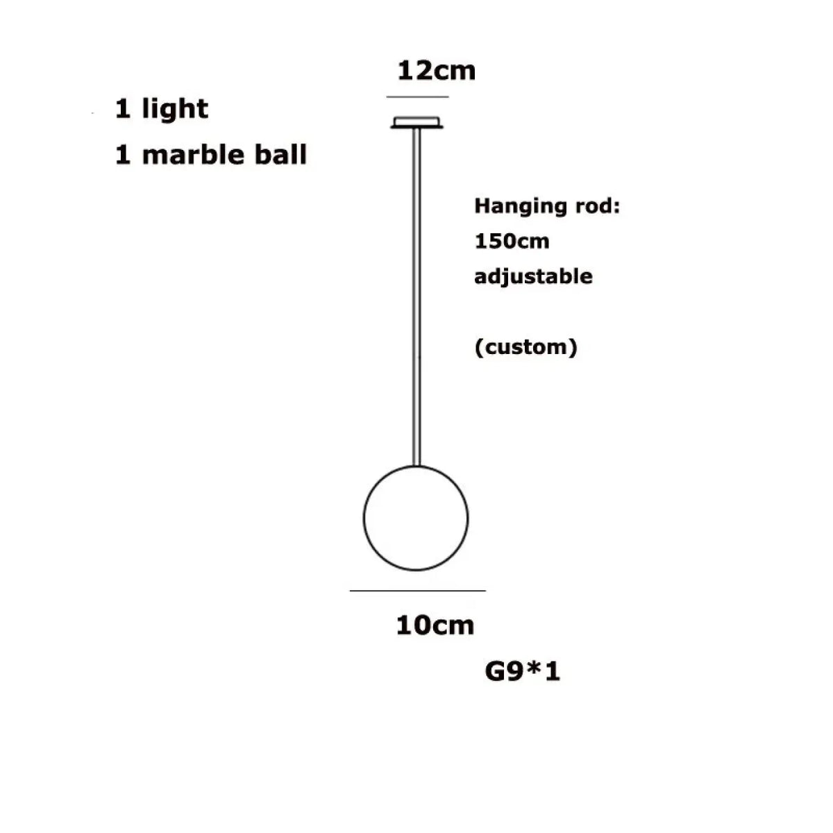 Lampe Suspendue en Albâtre Flottant