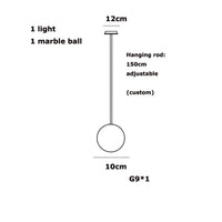 Lampe Suspendue en Albâtre Flottant